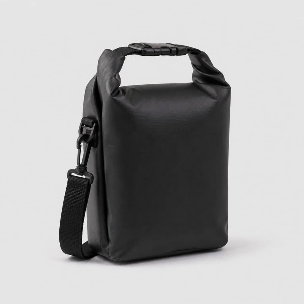 Petit sac étanche compact sur fond clair