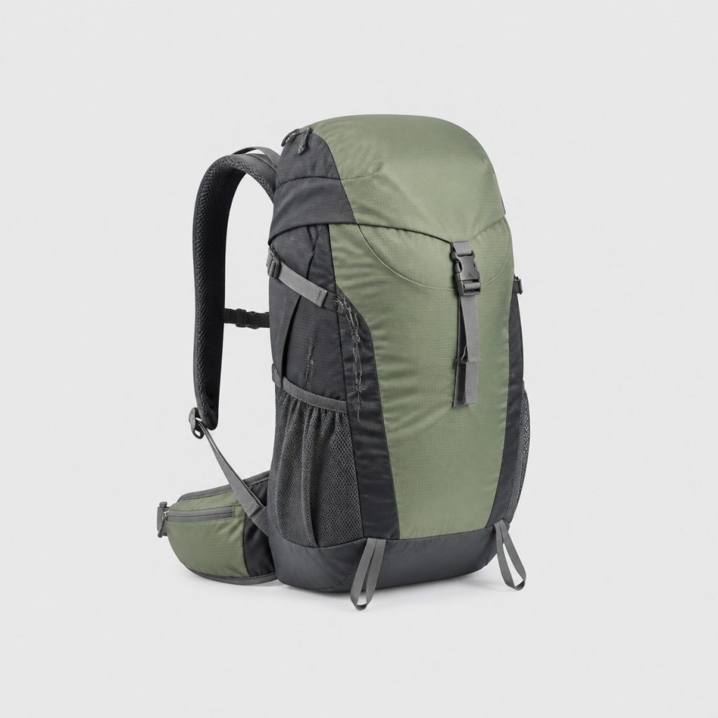 Sac à dos de randonnée 20 litres posé sur fond clair